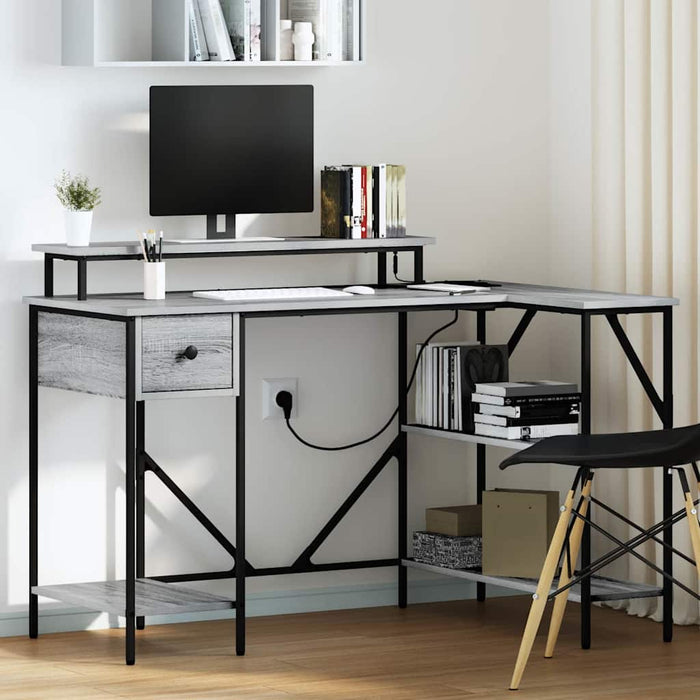Birou cu sertar sonoma gri 120 x 79 x 86.5 cm Lemn compozit - WALTI WALTI