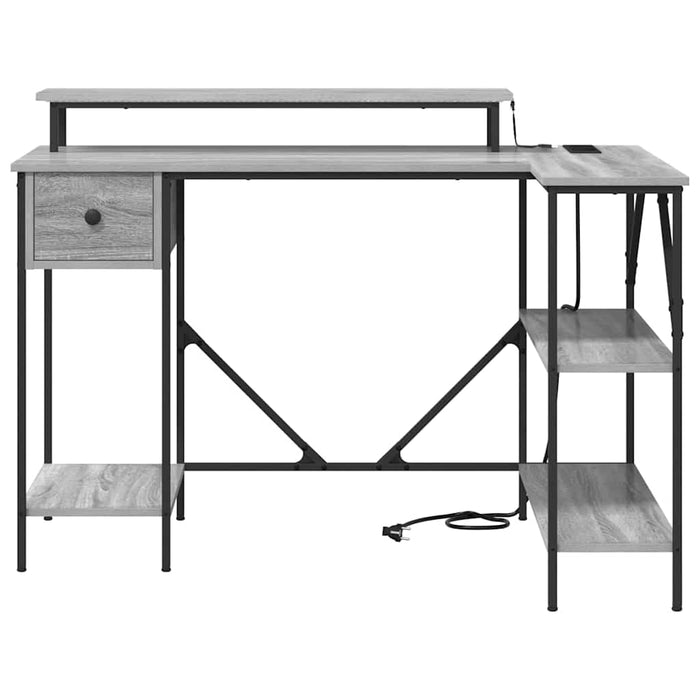 Birou cu sertar sonoma gri 120 x 79 x 86.5 cm Lemn compozit - WALTI WALTI