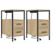 Dulap de noapte cu sertar 2 pcs Stejar Sonoma 30 x 48 x 61 cm - WALTI WALTI