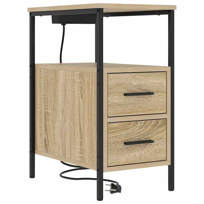 Dulap de noapte cu sertar 2 pcs Stejar Sonoma 30 x 48 x 61 cm - WALTI WALTI