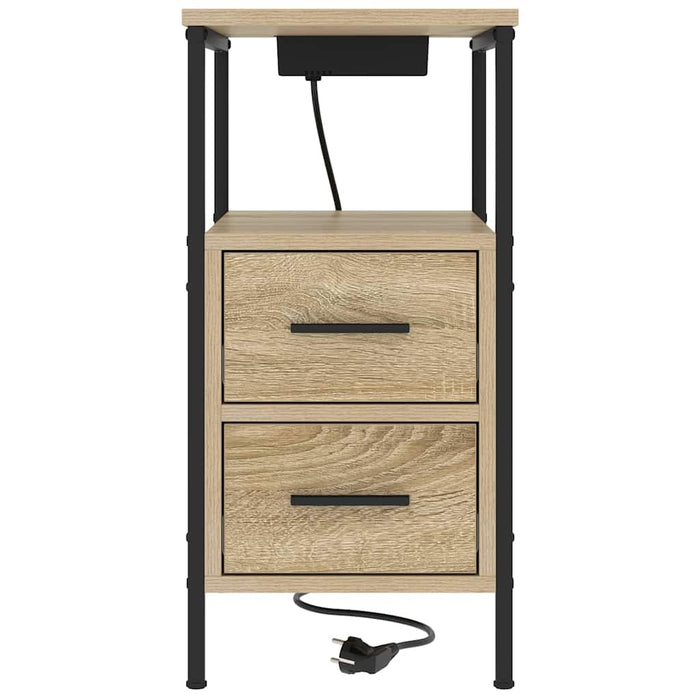 Dulap de noapte cu sertar 2 pcs Stejar Sonoma 30 x 48 x 61 cm - WALTI WALTI