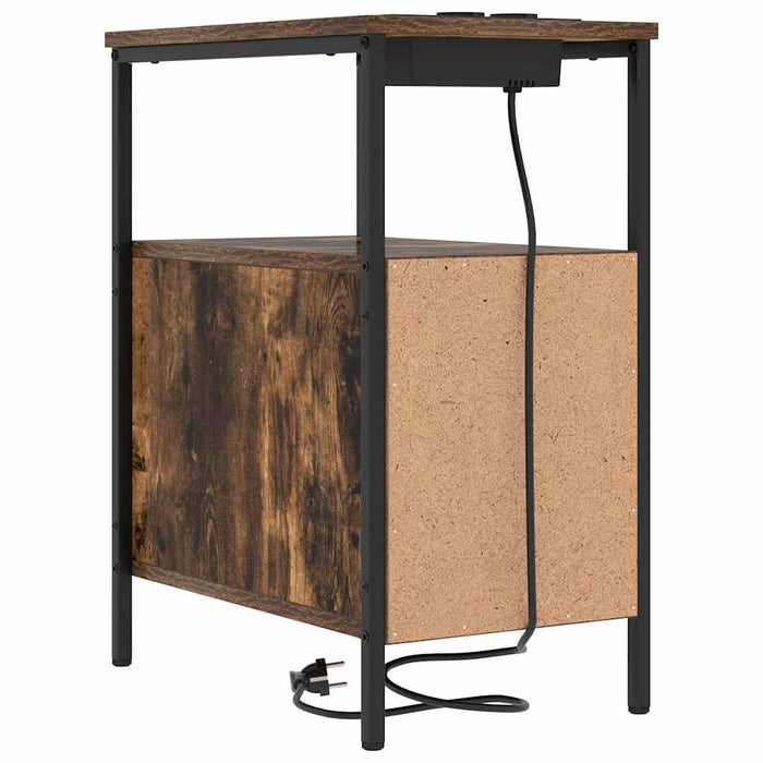 Dulap de noapte Stejar fumuriu 30 x 48 x 61 cm Lemn compozit - WALTI WALTI