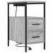 Dulap de noapte 2 pcs Gri Sonoma 30 x 48 x 61 cm Lemn compozit - WALTI WALTI