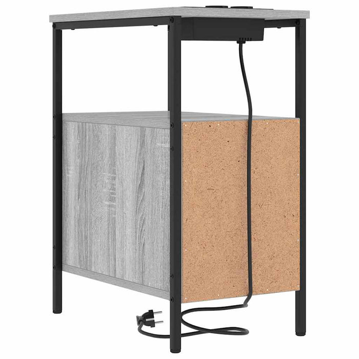 Dulap de noapte 2 pcs Gri Sonoma 30 x 48 x 61 cm Lemn compozit - WALTI WALTI