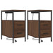 Dulap de noapte cu sertar 2 pcs Stejar închis 30 x 48 x 61 cm - WALTI WALTI