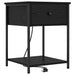 Dulap de noapte Stejar Negru 42 x 41 x 56 cm Lemn compozit - WALTI WALTI