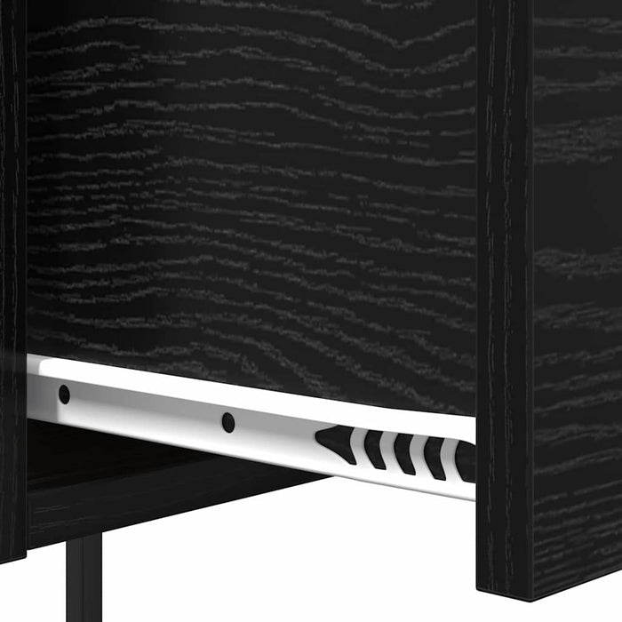 Dulap de noapte cu sertar 2 pcs Stejar Negru 42 x 41 x 56 cm - WALTI WALTI