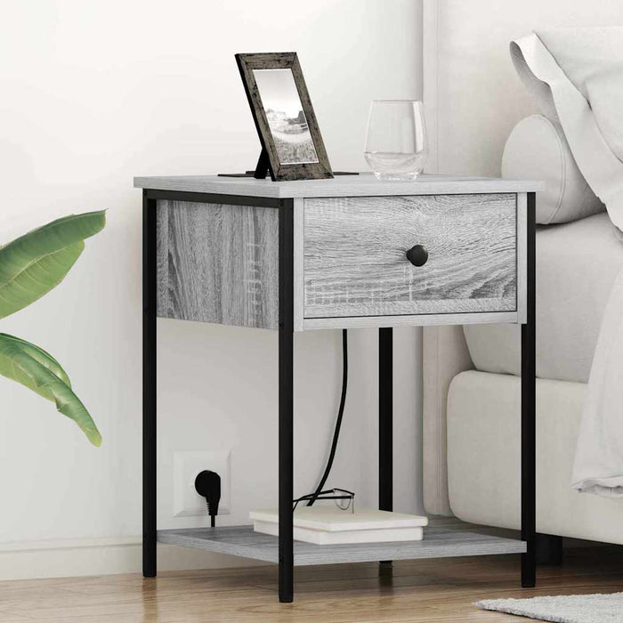 Dulap de noapte Gri Sonoma 42 x 41 x 56 cm Lemn compozit - WALTI WALTI
