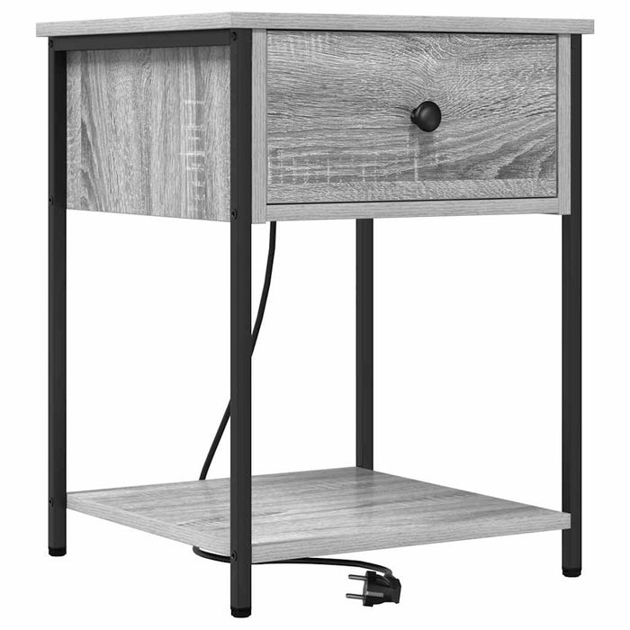 Dulap de noapte Gri Sonoma 42 x 41 x 56 cm Lemn compozit - WALTI WALTI