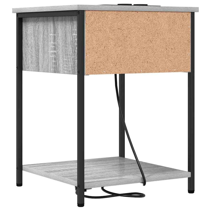 Dulap de noapte 2 pcs Gri Sonoma 42 x 41 x 56 cm Lemn compozit - WALTI WALTI