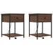 Dulap de noapte cu sertar 2 pcs Stejar închis 42 x 41 x 56 cm - WALTI WALTI