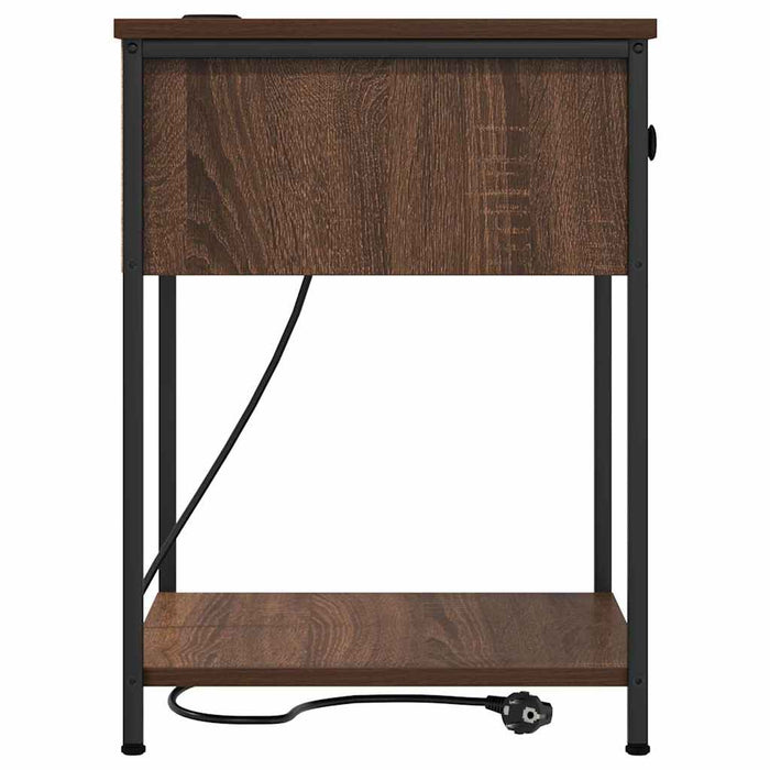 Dulap de noapte cu sertar 2 pcs Stejar închis 42 x 41 x 56 cm - WALTI WALTI