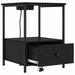 Dulap de noapte Stejar Negru 42 x 41 x 56 cm Lemn compozit - WALTI WALTI