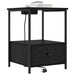 Dulap de noapte Stejar Negru 42 x 41 x 56 cm Lemn compozit - WALTI WALTI