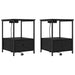 Dulap de noapte cu sertar 2 pcs Stejar Negru 42 x 41 x 56 cm - WALTI WALTI