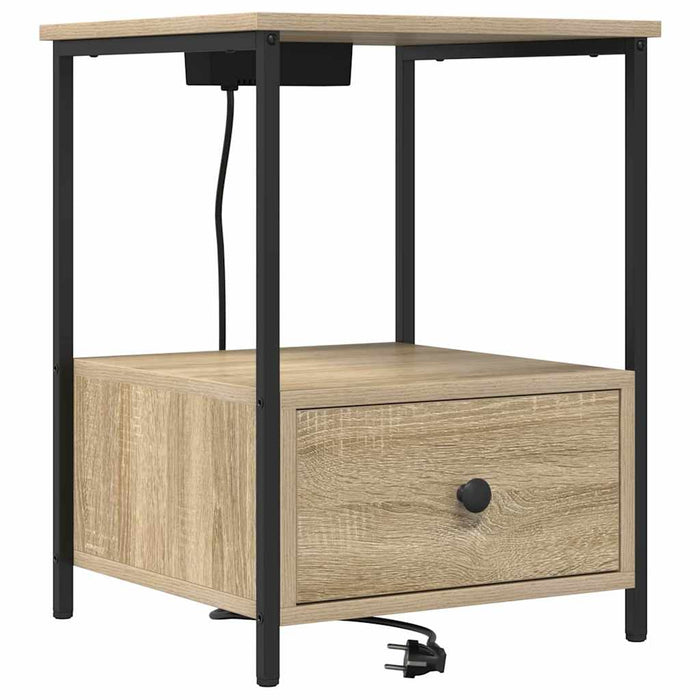 Dulap de noapte Stejar Sonoma 42 x 41 x 56 cm Lemn compozit WALTI