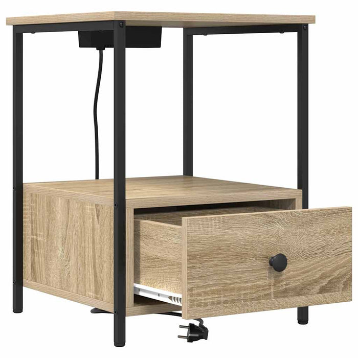 Dulap de noapte Stejar Sonoma 42 x 41 x 56 cm Lemn compozit WALTI