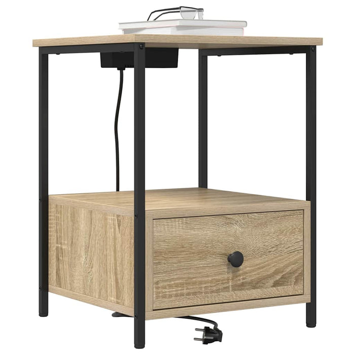 Dulap de noapte Stejar Sonoma 42 x 41 x 56 cm Lemn compozit WALTI