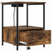 Dulap de noapte Stejar fumuriu 42 x 41 x 56 cm Lemn compozit - WALTI WALTI
