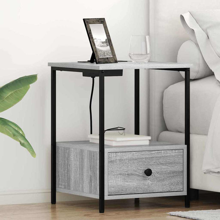 Dulap de noapte Gri Sonoma 42 x 41 x 56 cm Lemn compozit WALTI