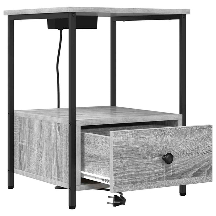 Dulap de noapte Gri Sonoma 42 x 41 x 56 cm Lemn compozit WALTI
