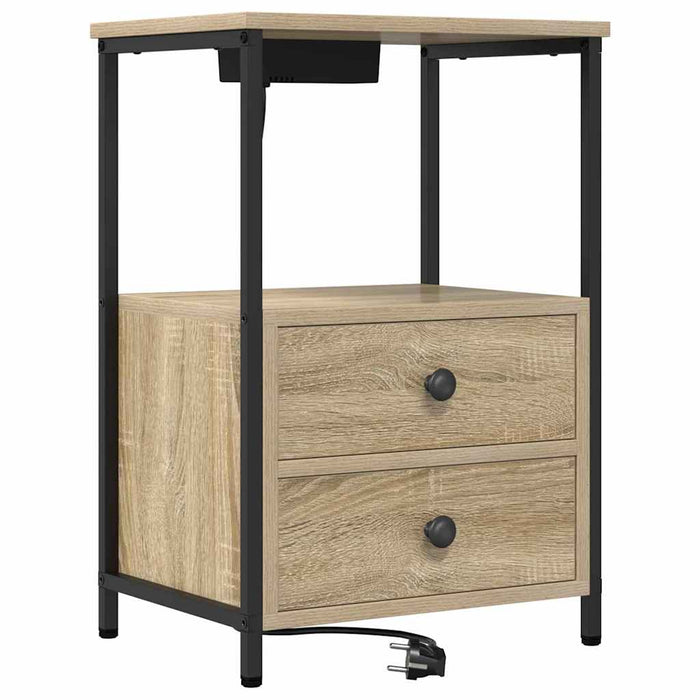 Dulap de noapte Stejar Sonoma 40 x 31 x 60 cm Lemn compozit - WALTI WALTI