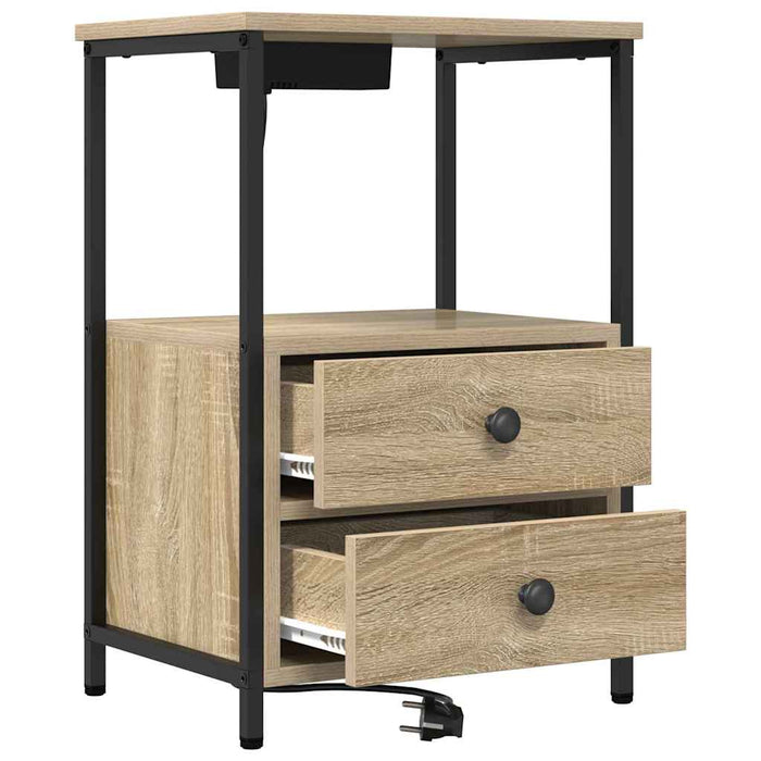 Dulap de noapte Stejar Sonoma 40 x 31 x 60 cm Lemn compozit - WALTI WALTI