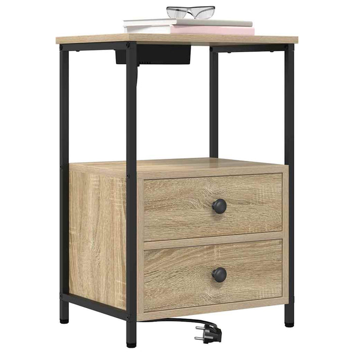 Dulap de noapte Stejar Sonoma 40 x 31 x 60 cm Lemn compozit - WALTI WALTI