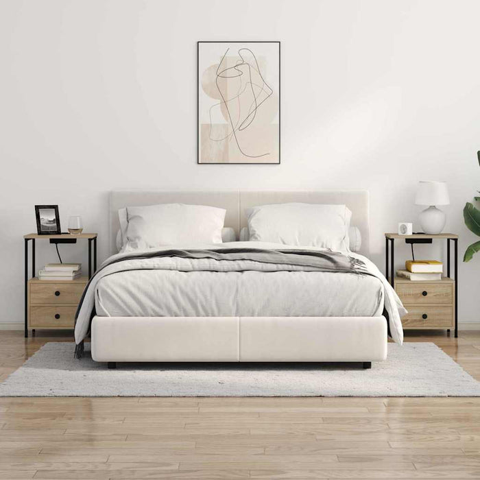 Dulap de noapte cu sertar 2 pcs Stejar Sonoma 40 x 31 x 60 cm - WALTI WALTI