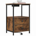 Dulap de noapte Stejar fumuriu 40 x 31 x 60 cm Lemn compozit - WALTI WALTI