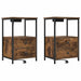 Dulap de noapte cu sertar 2 pcs Stejar fumuriu 40 x 31 x 60 cm - WALTI WALTI