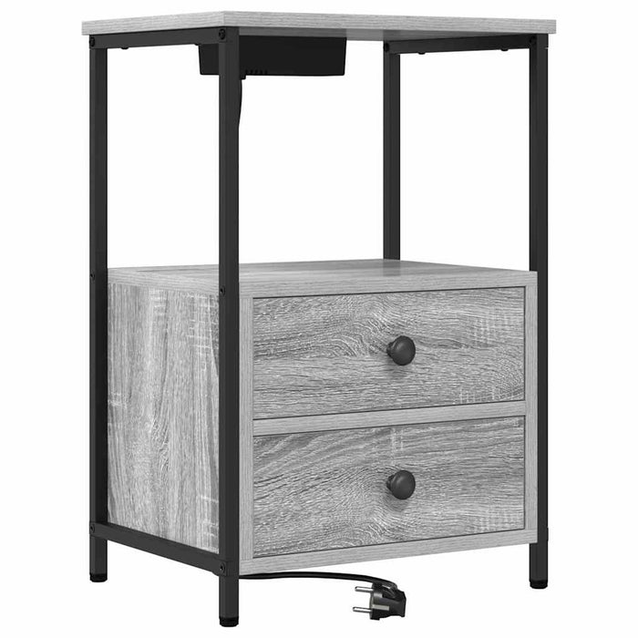 Dulap de noapte Gri Sonoma 40 x 31 x 60 cm Lemn compozit - WALTI WALTI