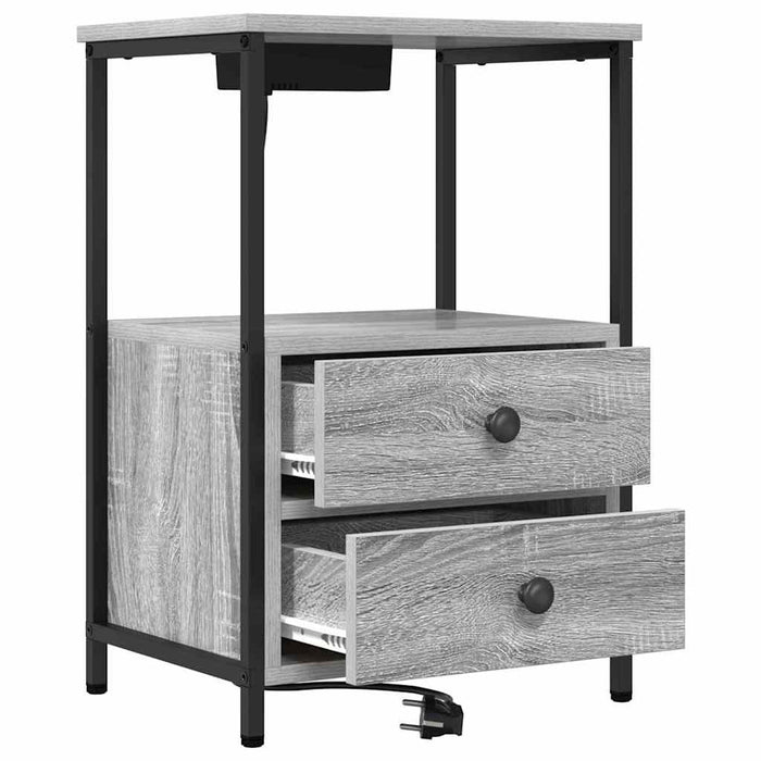 Dulap de noapte Gri Sonoma 40 x 31 x 60 cm Lemn compozit - WALTI WALTI