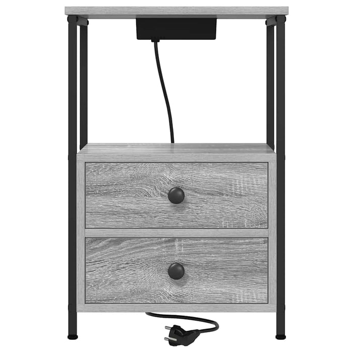 Dulap de noapte Gri Sonoma 40 x 31 x 60 cm Lemn compozit - WALTI WALTI