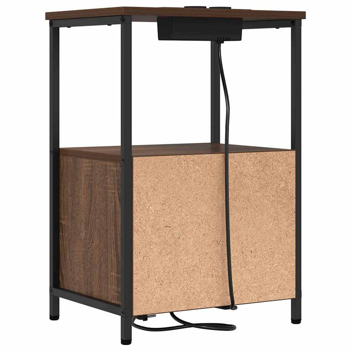 Dulap de noapte cu sertar 2 pcs Stejar închis 40 x 31 x 60 cm - WALTI WALTI