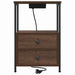 Dulap de noapte cu sertar 2 pcs Stejar închis 40 x 31 x 60 cm - WALTI WALTI