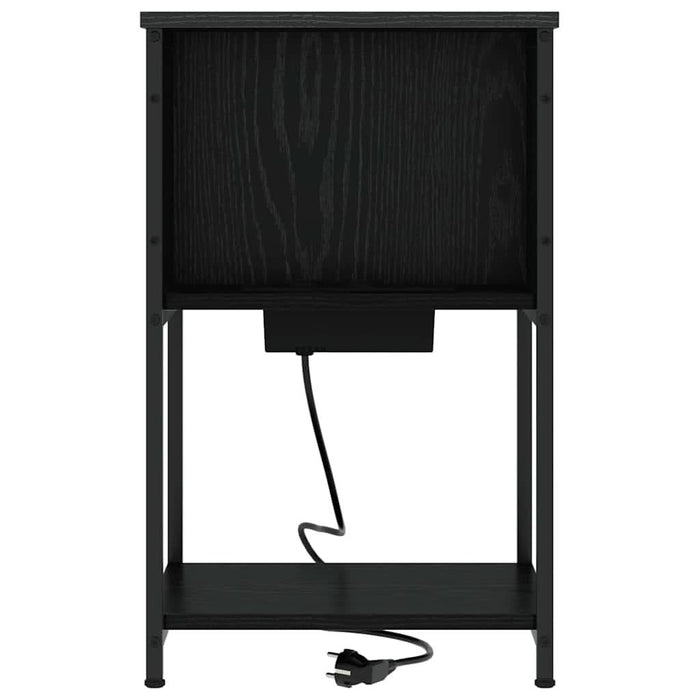 Dulap de noapte 2 pcs Stejar Negru 38 x 31 x 61 cm - WALTI WALTI
