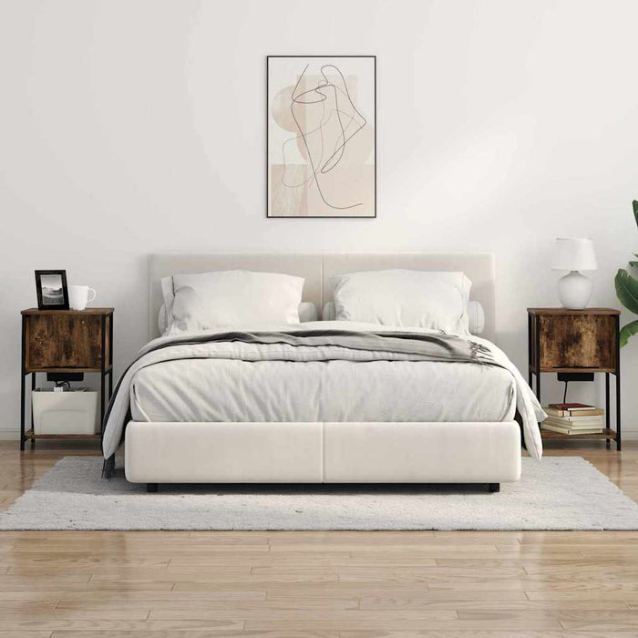 Dulap de noapte Stejar fumuriu 38 x 31 x 61 cm Lemn compozit - WALTI WALTI