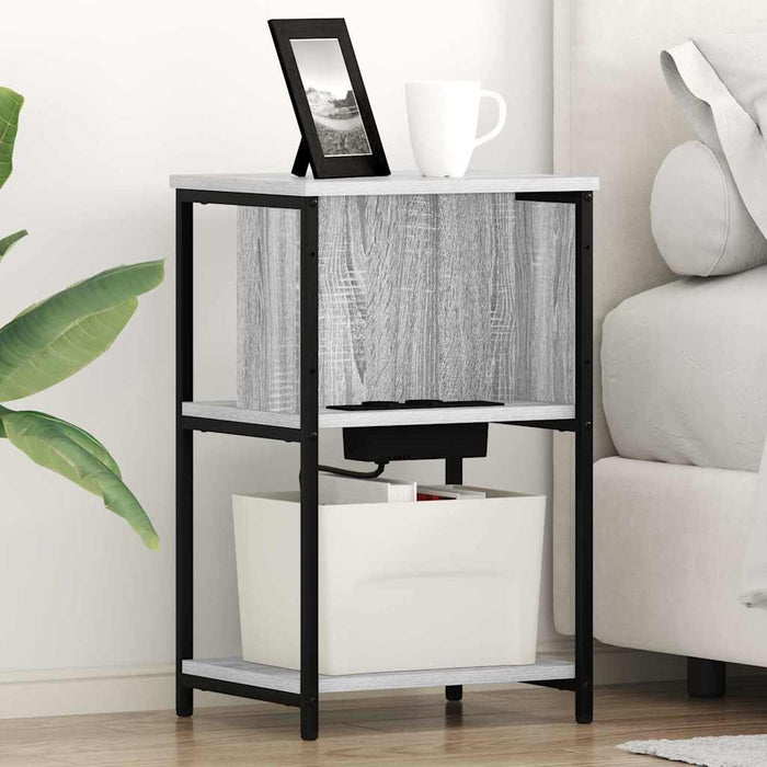 Dulap de noapte Gri Sonoma 38 x 31 x 61 cm Lemn compozit - WALTI WALTI