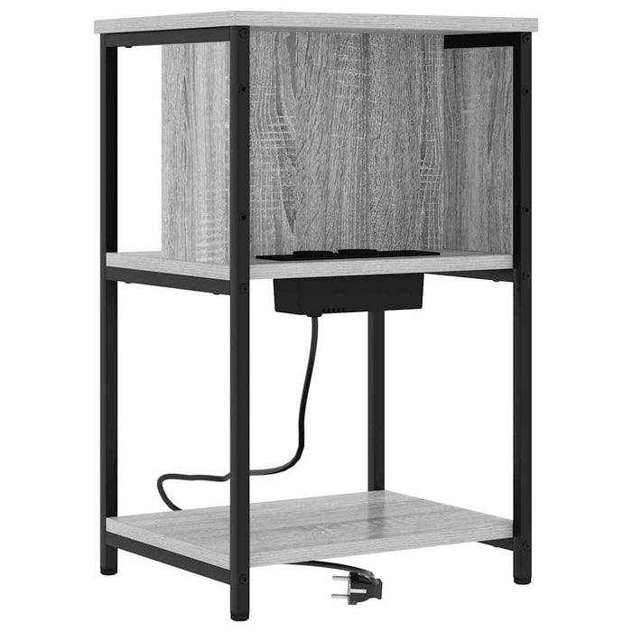Dulap de noapte Gri Sonoma 38 x 31 x 61 cm Lemn compozit - WALTI WALTI