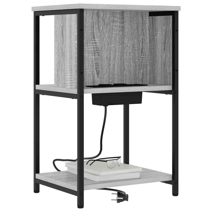 Dulap de noapte Gri Sonoma 38 x 31 x 61 cm Lemn compozit - WALTI WALTI
