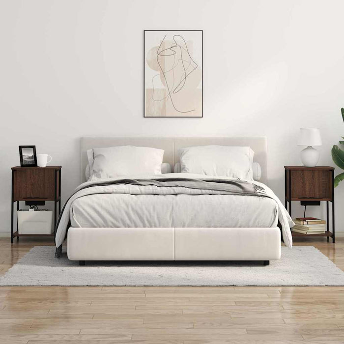 Dulap de noapte 2 pcs Stejar închis 38 x 31 x 61 cm - WALTI WALTI