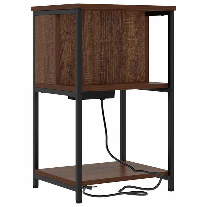 Dulap de noapte 2 pcs Stejar închis 38 x 31 x 61 cm - WALTI WALTI