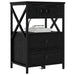 Dulap de noapte Stejar Negru 40 x 31 x 60 cm Lemn compozit - WALTI WALTI