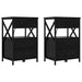 Dulap de noapte cu sertar 2 pcs Stejar Negru 40 x 31 x 60 cm - WALTI WALTI