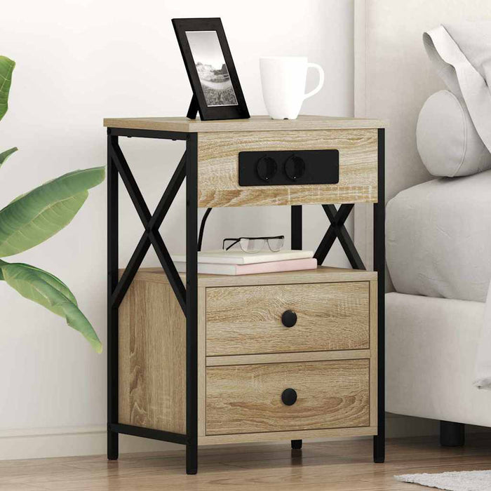 Dulap de noapte Stejar Sonoma 40 x 31 x 60 cm Lemn compozit - WALTI WALTI