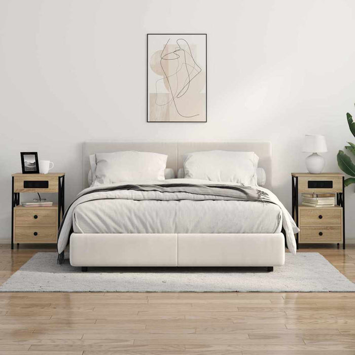Dulap de noapte Stejar Sonoma 40 x 31 x 60 cm Lemn compozit - WALTI WALTI