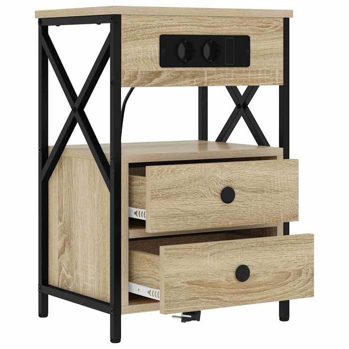 Dulap de noapte Stejar Sonoma 40 x 31 x 60 cm Lemn compozit - WALTI WALTI