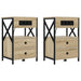 Dulap de noapte cu sertar 2 pcs Stejar Sonoma 40 x 31 x 60 cm - WALTI WALTI
