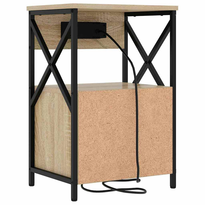 Dulap de noapte cu sertar 2 pcs Stejar Sonoma 40 x 31 x 60 cm - WALTI WALTI